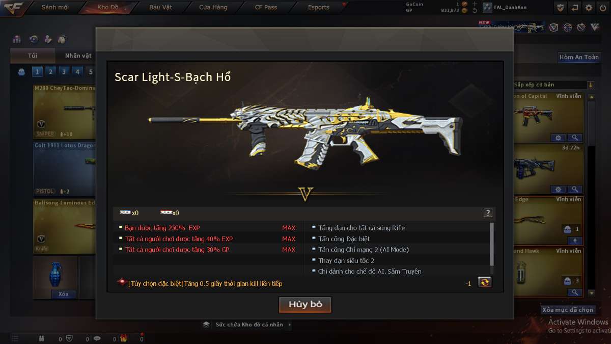 shop acc cf uy tin gia re